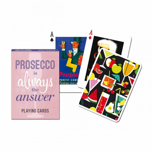Carti de joc de colectie cu tema "Proseco is always the answer"